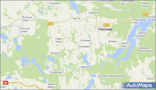 mapa Gołczewo, Gołczewo na mapie Targeo