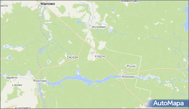 mapa Kliszno, Kliszno na mapie Targeo