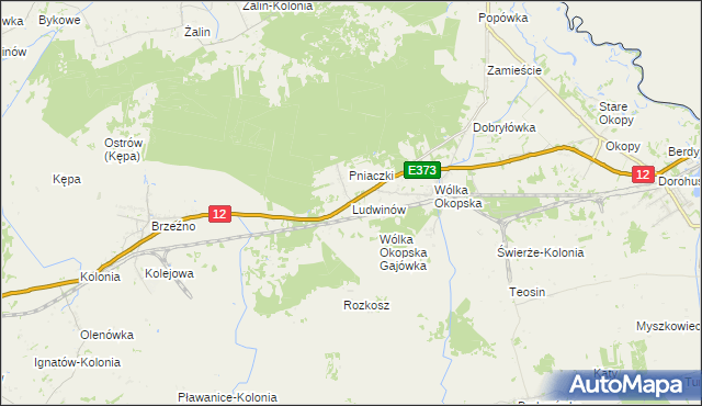 mapa Ludwinów gmina Dorohusk, Ludwinów gmina Dorohusk na mapie Targeo