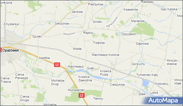 mapa Marchwacz-Kolonia, Marchwacz-Kolonia na mapie Targeo