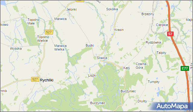 mapa Śliwica, Śliwica na mapie Targeo