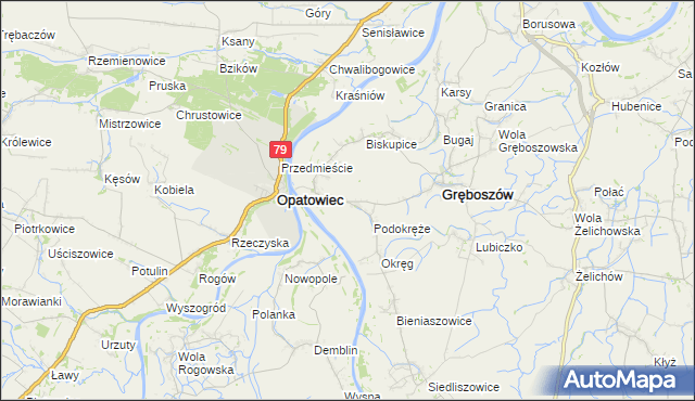 mapa Ujście Jezuickie, Ujście Jezuickie na mapie Targeo