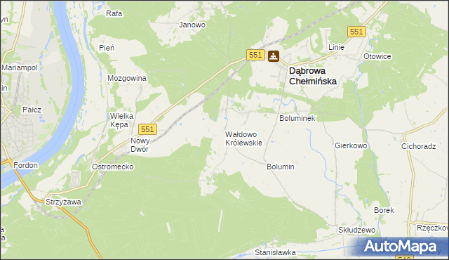 mapa Wałdowo Królewskie, Wałdowo Królewskie na mapie Targeo