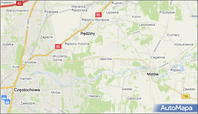 mapa Jaskrów, Jaskrów na mapie Targeo