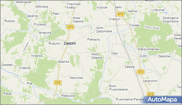 mapa Wola Zaleska, Wola Zaleska na mapie Targeo