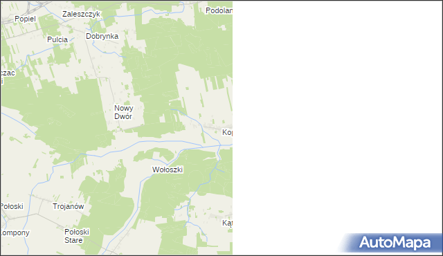 mapa Kopytów gmina Kodeń, Kopytów gmina Kodeń na mapie Targeo
