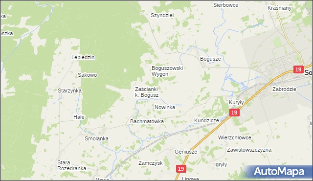 mapa Ściebielec, Ściebielec na mapie Targeo