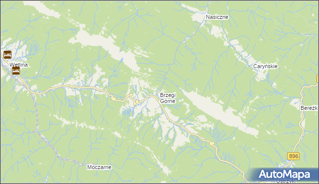 mapa Brzegi Górne, Brzegi Górne na mapie Targeo