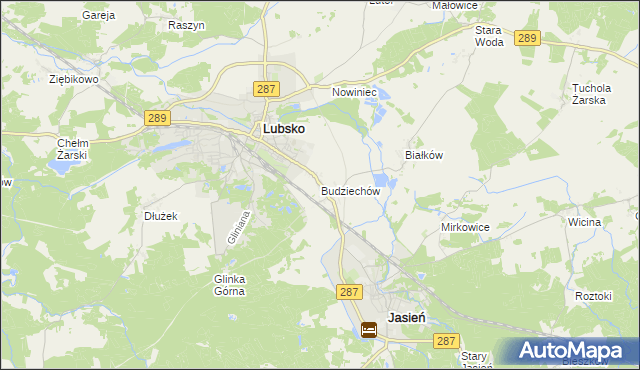 mapa Budziechów, Budziechów na mapie Targeo