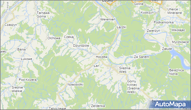 mapa Hoczew, Hoczew na mapie Targeo