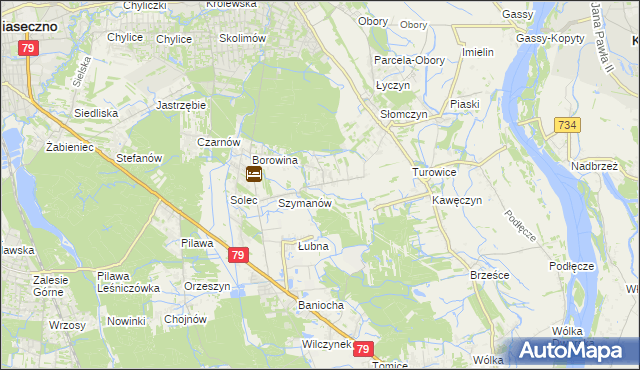 mapa Kawęczynek gmina Konstancin-Jeziorna, Kawęczynek gmina Konstancin-Jeziorna na mapie Targeo