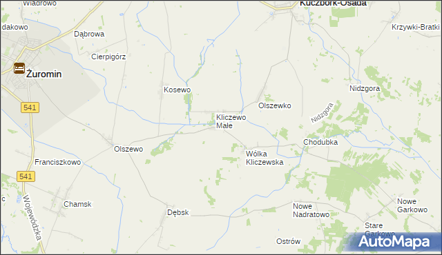 mapa Kliczewo Duże, Kliczewo Duże na mapie Targeo