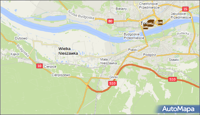 mapa Mała Nieszawka, Mała Nieszawka na mapie Targeo