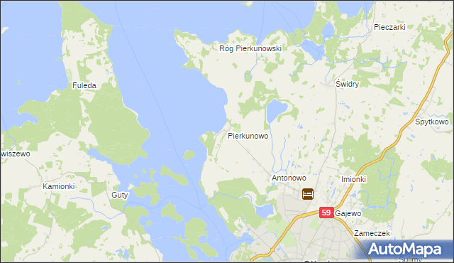 mapa Pierkunowo, Pierkunowo na mapie Targeo