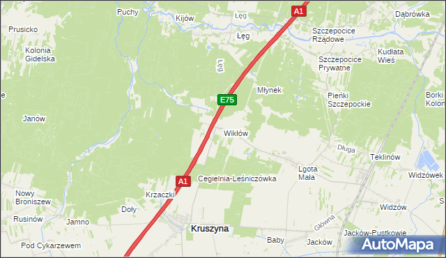 mapa Wikłów, Wikłów na mapie Targeo