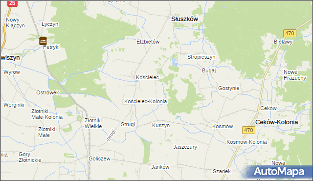 mapa Aleksandrów gmina Mycielin, Aleksandrów gmina Mycielin na mapie Targeo