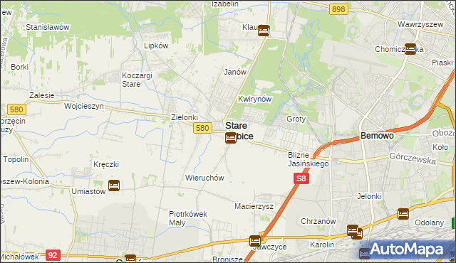 mapa Babice Nowe, Babice Nowe na mapie Targeo