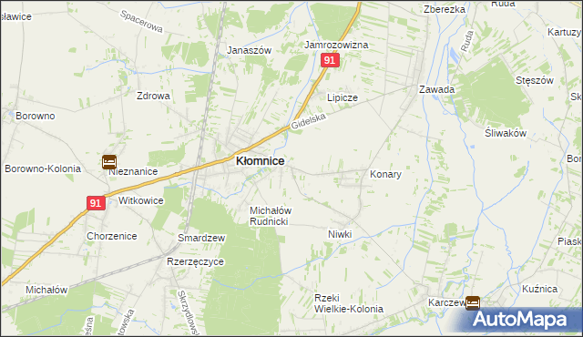 mapa Bartkowice, Bartkowice na mapie Targeo