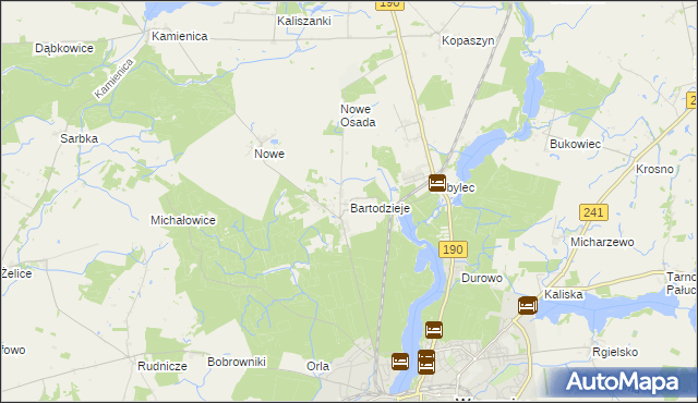 mapa Bartodzieje gmina Wągrowiec, Bartodzieje gmina Wągrowiec na mapie Targeo