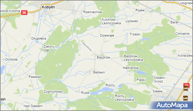 mapa Baszków, Baszków na mapie Targeo