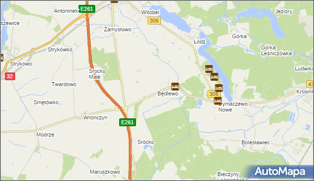 mapa Będlewo, Będlewo na mapie Targeo