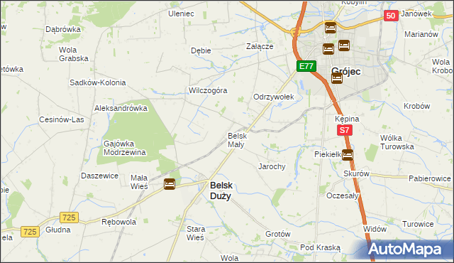 mapa Belsk Mały, Belsk Mały na mapie Targeo