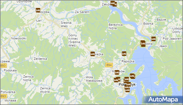 mapa Berezka, Berezka na mapie Targeo