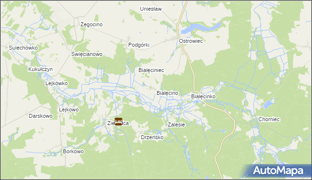 mapa Białęcino, Białęcino na mapie Targeo