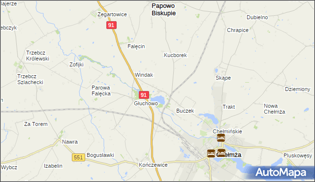 mapa Bielczyny, Bielczyny na mapie Targeo