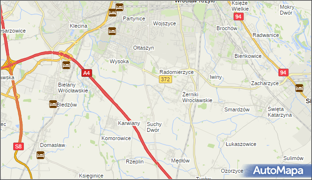 mapa Biestrzyków, Biestrzyków na mapie Targeo