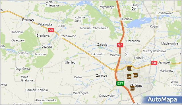 mapa Bikówek, Bikówek na mapie Targeo