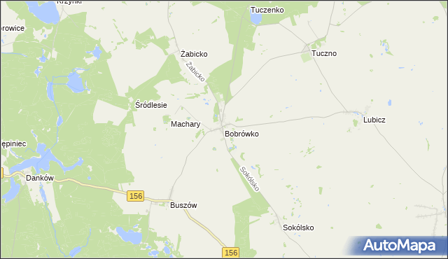 mapa Bobrówko gmina Strzelce Krajeńskie, Bobrówko gmina Strzelce Krajeńskie na mapie Targeo