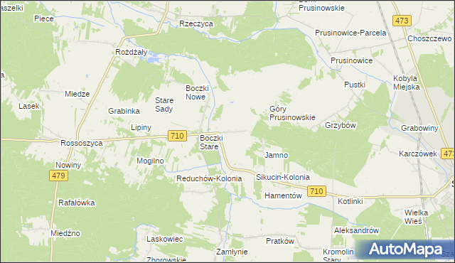 mapa Boczki-Parcela, Boczki-Parcela na mapie Targeo