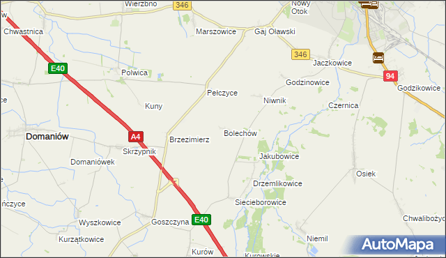 mapa Bolechów, Bolechów na mapie Targeo