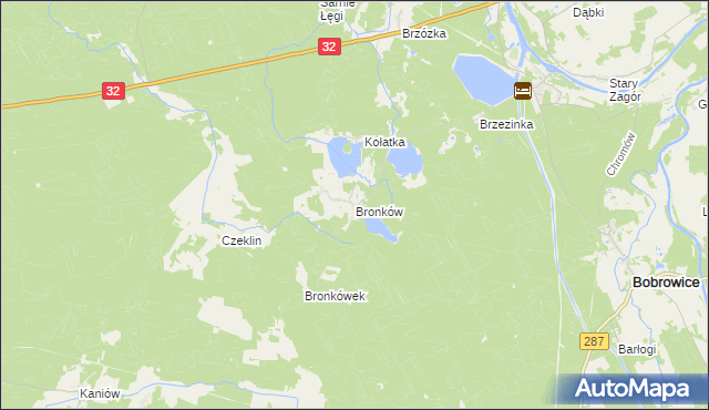 mapa Bronków, Bronków na mapie Targeo