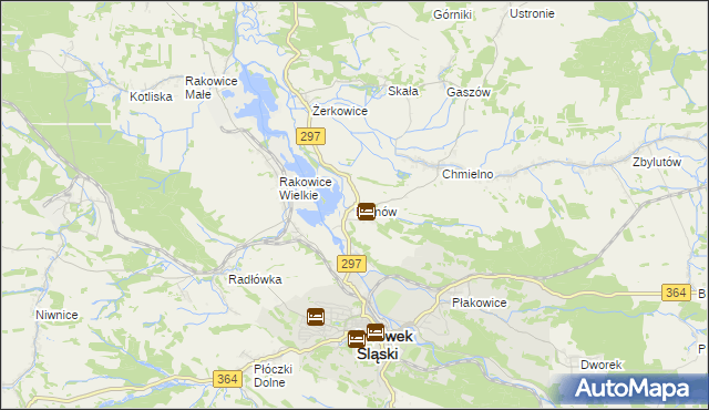 mapa Brunów gmina Lwówek Śląski, Brunów gmina Lwówek Śląski na mapie Targeo