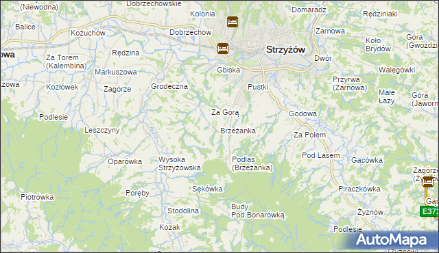 mapa Brzeżanka, Brzeżanka na mapie Targeo