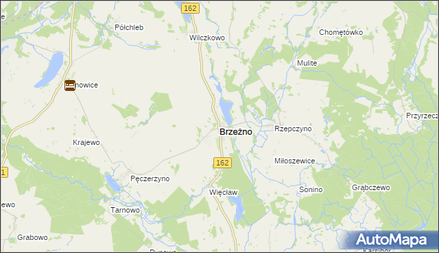 mapa Brzeżno, Brzeżno na mapie Targeo