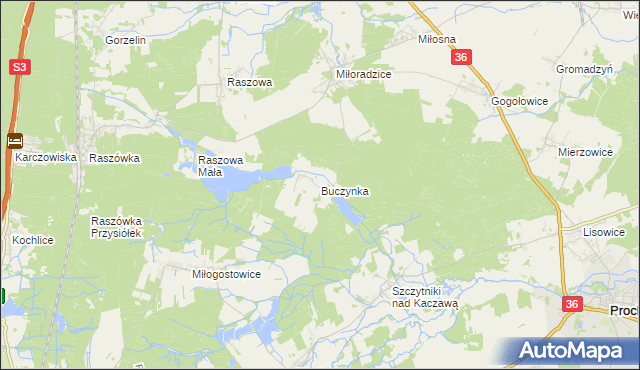 mapa Buczynka, Buczynka na mapie Targeo