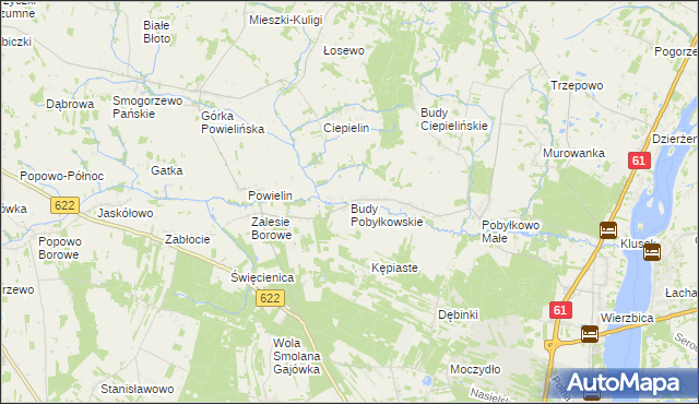 mapa Budy Pobyłkowskie, Budy Pobyłkowskie na mapie Targeo