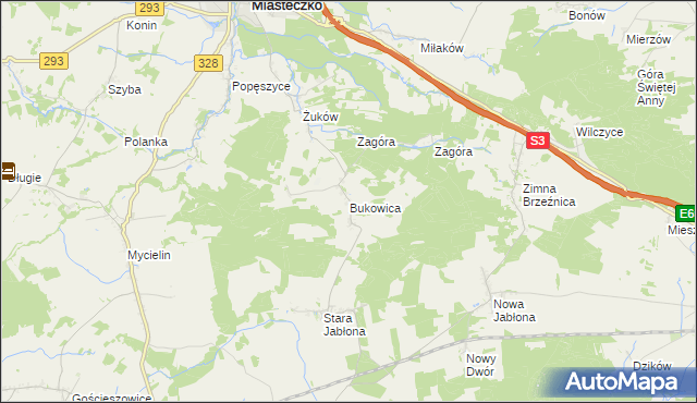 mapa Bukowica, Bukowica na mapie Targeo