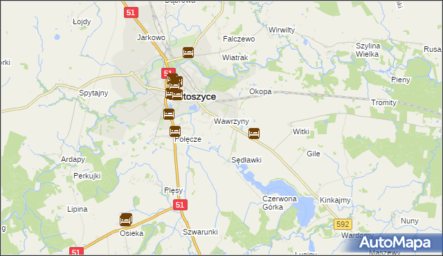 mapa Ceglarki, Ceglarki na mapie Targeo