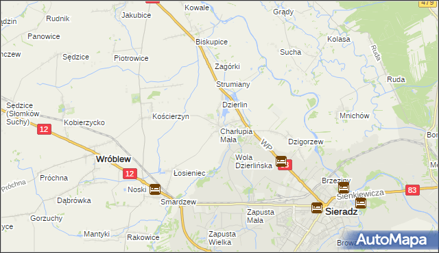 mapa Charłupia Mała, Charłupia Mała na mapie Targeo