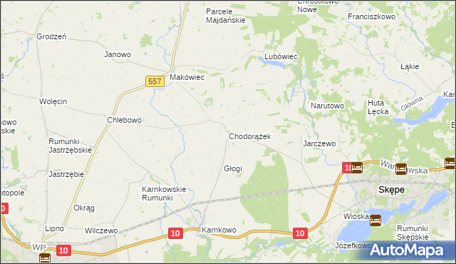 mapa Chodorążek, Chodorążek na mapie Targeo