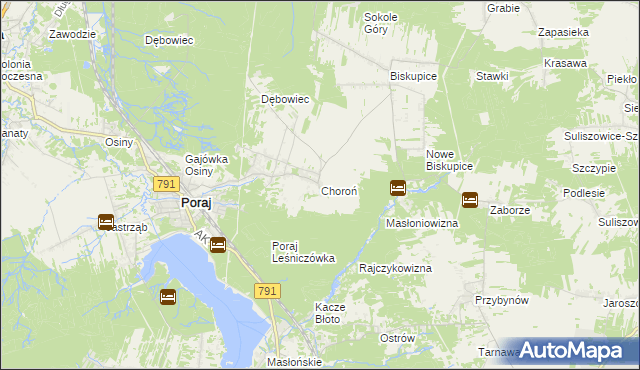 mapa Choroń, Choroń na mapie Targeo