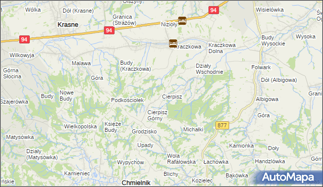 mapa Cierpisz gmina Łańcut, Cierpisz gmina Łańcut na mapie Targeo