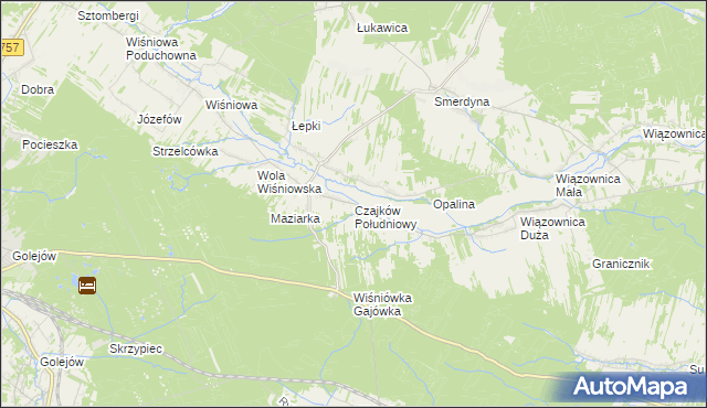 mapa Czajków Południowy, Czajków Południowy na mapie Targeo