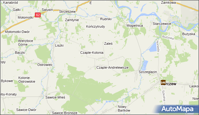 mapa Czaple Górne, Czaple Górne na mapie Targeo