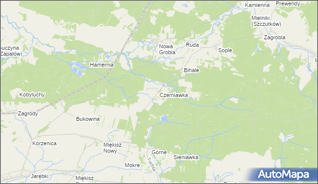 mapa Czerniawka, Czerniawka na mapie Targeo