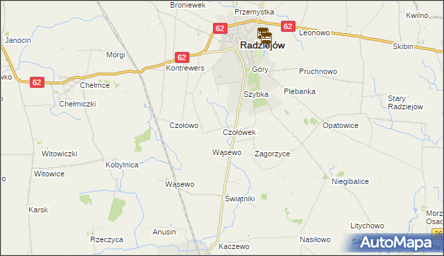 mapa Czołówek, Czołówek na mapie Targeo